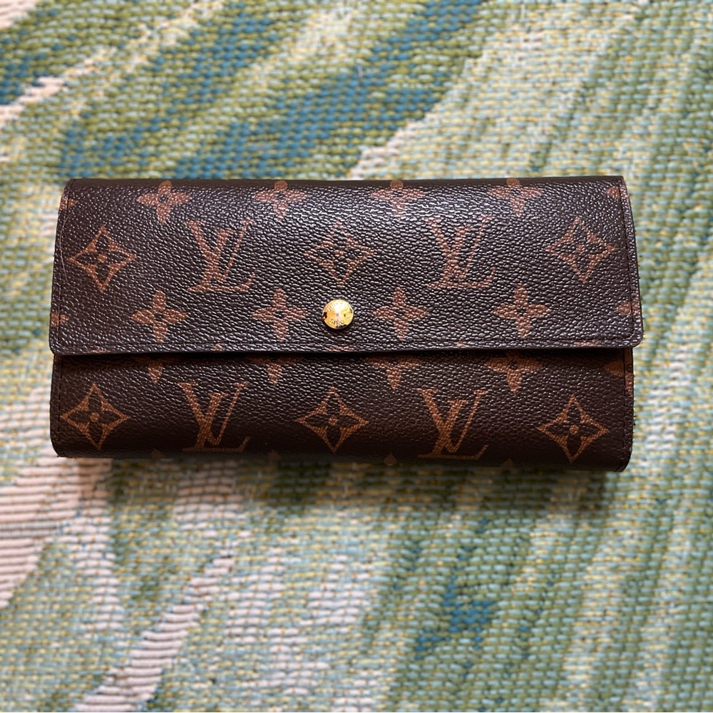 Louis Vuitton Brown and Tan Monogram Wallet